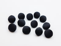 Boutons recouverts satin noir
