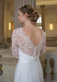 Dentelle tulle brodé blanc