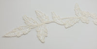 motif long branche feuilles ivoire pour robe de mariée · vue 2