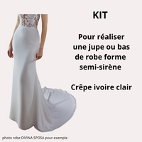 KIT pour coudre soi-même sa robe de mariée (bas jupe semi-sirène)