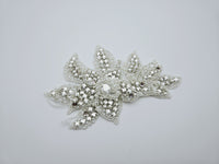 Motif strass ivoire argenté