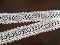 Galon dentelle guipure macramé ivoire clair 4,5 cm – bohème robe de mariée – au mètre · vue 5