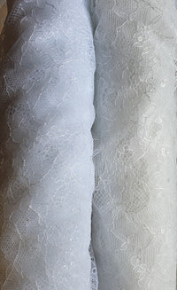 Dentelle pour robe de mariée avec sequins ivoire/blanc · vue 3