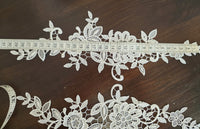Lot de 4 motifs ivoire guipure fleurs · vue 4