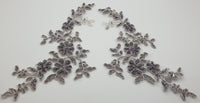 Motif en dentelle taupe perles · vue 4