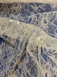 Dentelle pour robe de mariée avec sequins ivoire/blanc · vue 6