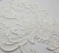 Motif pour robe de mariée losange dentelle ivoire 30CM · vue 2