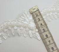 Galon ivoire pour robe de mariée orné de sequins · vue 4
