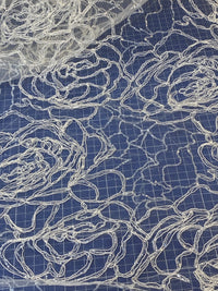 Tulle brodé pailleté ivoire · vue 3