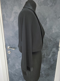 Boléro noir fluide en mousseline – Manches chauve-souris – Taille XL 42 · vue 3