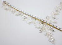 Motif  V strass et perles ivoire pour encolure robe de mariée · vue 4