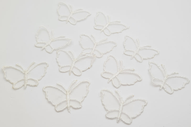 Papillons organza ivoire
