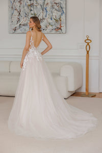 Robe de mariée Angelino rose poudré