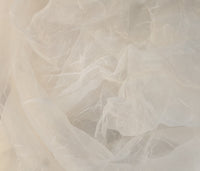 Organza Froissé laize 130 ivoire