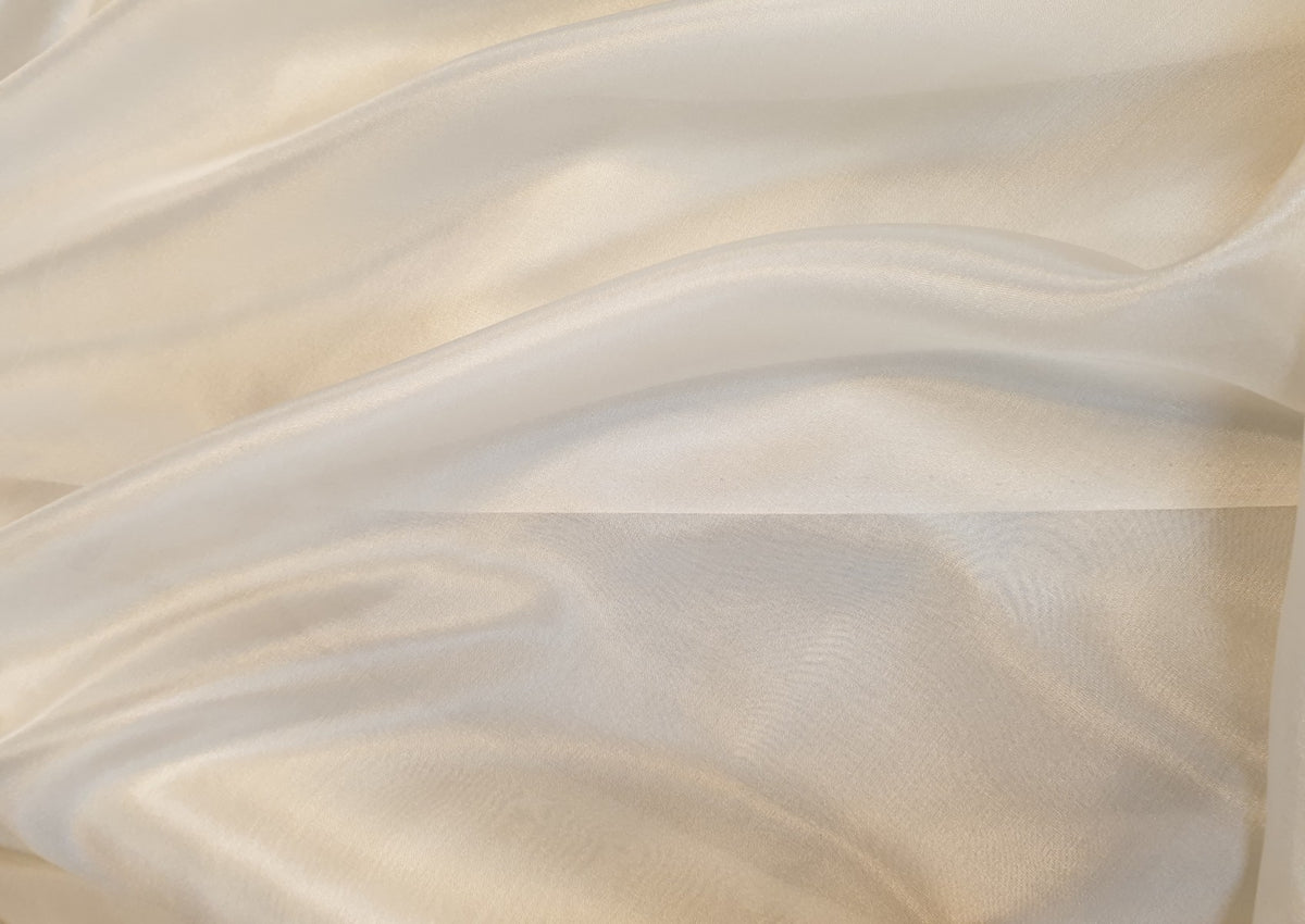 Ponge de soie très fin pour création foulard ivoire