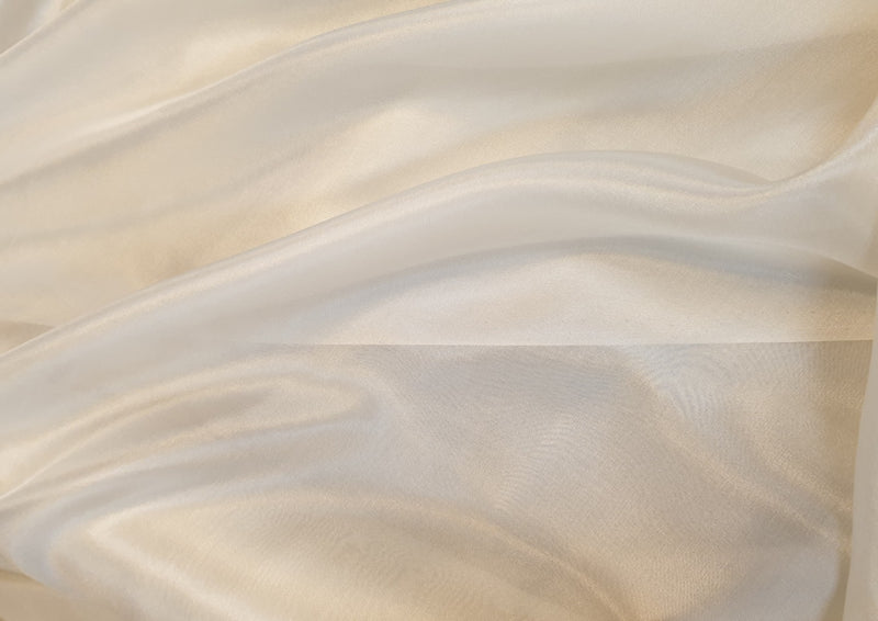 Ponge de soie très fin pour création foulard ivoire