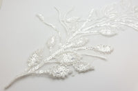 Long motif feuilles pour robe de mariée sequins · vue 4