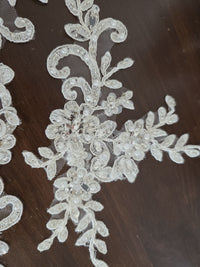 Lot unique de 4 motifs perles et strass ivoire · vue 2