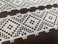 Galon de Dentelle Guipure – Motif Géométrique | Ivoire Clair | 5 cm de Large | Vente au Mètre