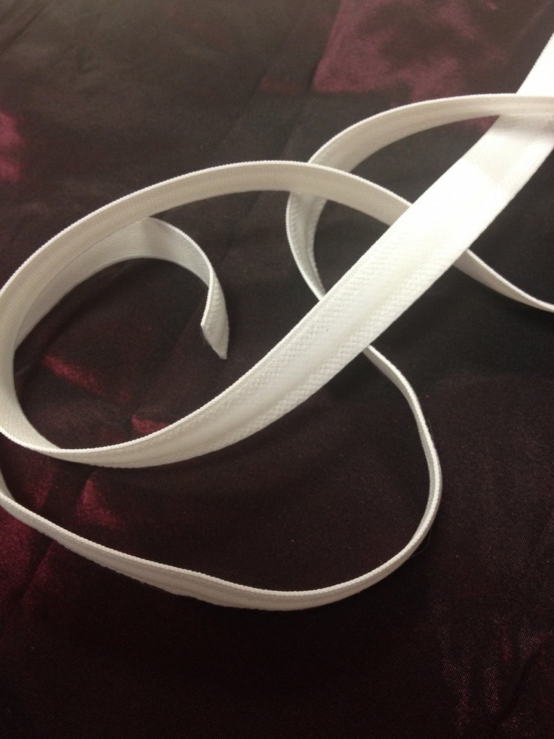 Elastique anti-glisse 13mm blanc