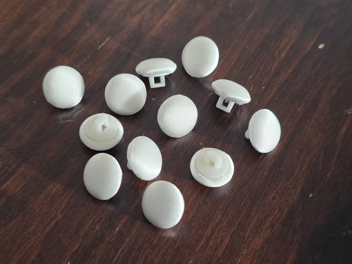 Boutons recouverts SATIN 11mm pour robe de mariée
