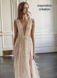 TULLE avec plumes et sequins pour création · vue 6