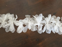 Galon de fleurs en organza 3D ivoire clair · vue 4