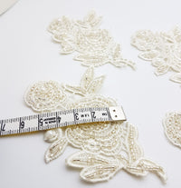 Appliqués motifs à coudre ivoire et silver lot par 5 · vue 2