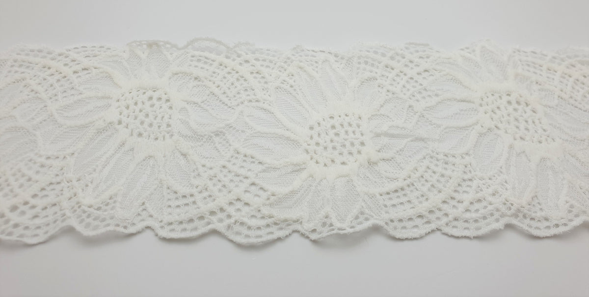 Galon de dentelle stretch ivoire