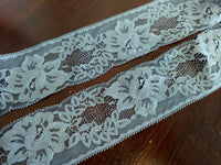 Galon de dentelle gris bleuté - Coupon de 6 mètres