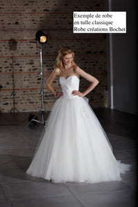 Tulle classique fin ivoire et blanc soie CLIMAX · vue 4