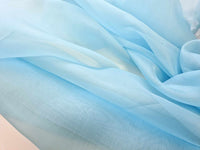 Organza de soie bleu turquoise · vue 2