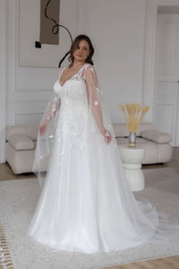 Robe de mariée pour mariée pulpeuse, modèle Giorgia Taille 48