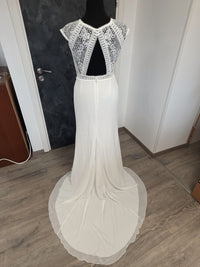 Robe de mariée "Denise" fluide près du corps ivoire bohème · vue 11