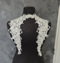 Cache épaules en guipure pour robe de mariée ivoire