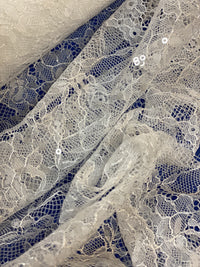 Dentelle pour robe de mariée avec sequins ivoire/blanc · vue 5