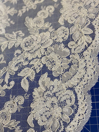 Dentelle rebrodée blanc ou ivoire · vue 8