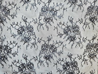 Dentelle fine noire stretch P887