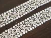 Galon brillant ivoire clair sequins et perles