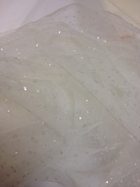 Tulle pailleté laize 147cm ivoire SANMAR 91728