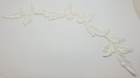 motif long branche feuilles ivoire pour robe de mariée