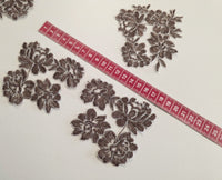 Lot de 20 motifs marron chocolat fil argenté brillant · vue 2