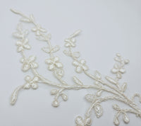 Lot de 10 motifs ivoire fleurs feuilles · vue 2