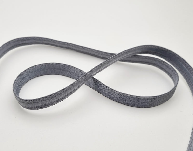 élastique anti-glisse gris 12mm