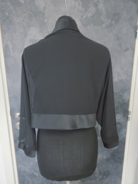 Boléro noir fluide en mousseline – Manches chauve-souris – Taille XL 42 · vue 5