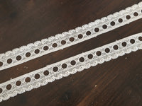 Galon dentelle ajourée – Ivoire clair – 2 cm – Vendu par 10 cm · vue 3