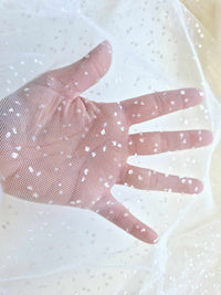 Coupon tulle pailleté 1m60 blanc · vue 2