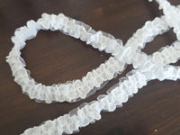 Galon elastiqué broderie anglaise pour DIY blanc
