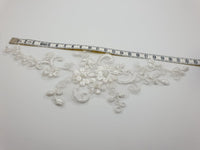 Motif fleurs perles et sequins blanc/ivoire pour robe de mariée · vue 3