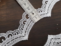 Galon dentelle bohème ivoire clair écailles · vue 4